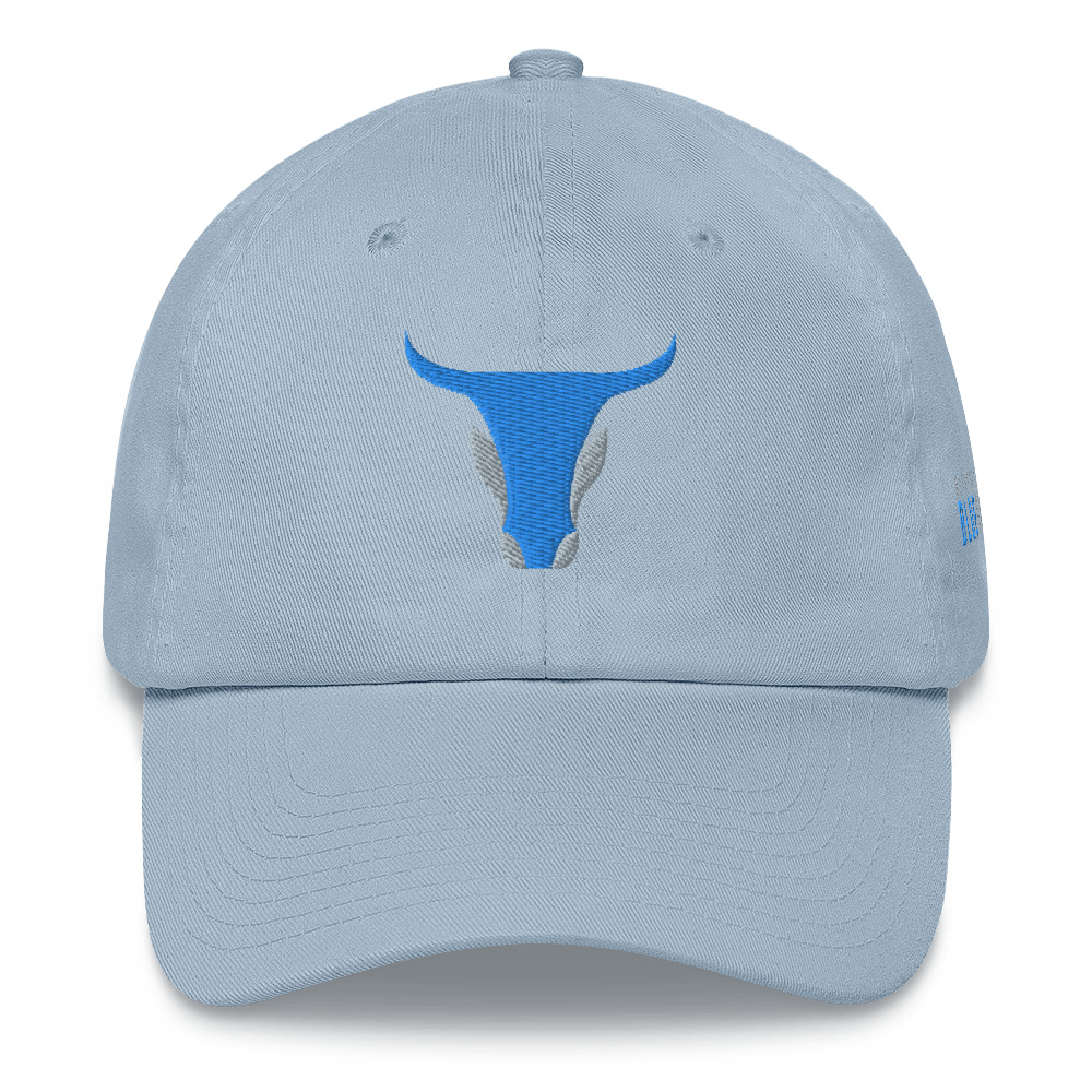 Blue Ox Skull & Horns Logo Dad hat - Blue Ox Hockey