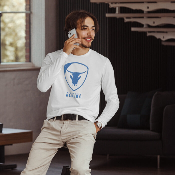 Blue Ox Distressed Long Sleeve Fitted Crew - Image 3