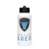 Stainless steel water bottle with a straw lid